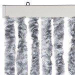vidaXL Perdea de insecte, alb și gri, 56x200 cm, chenille vidaXL Perdea de insecte, alb și gri, 56x200 cm, chenille