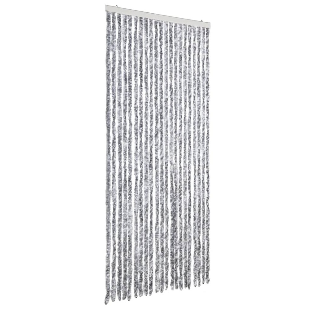 vidaXL Perdea pentru insecte, alb și gri, 90 x 200 cm, chenille