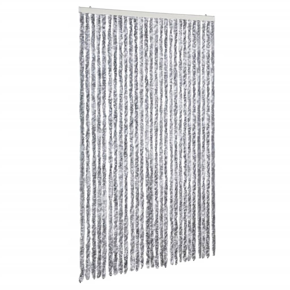 vidaXL Perdea pentru insecte, alb și gri, 118 x 220 cm, chenille
