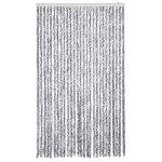 vidaXL Perdea pentru insecte, alb și gri, 118 x 220 cm, chenille vidaXL Perdea pentru insecte, alb și gri, 118 x 220 cm, chenille