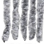 vidaXL Perdea pentru insecte, alb și gri, 118 x 220 cm, chenille vidaXL Perdea pentru insecte, alb și gri, 118 x 220 cm, chenille