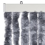 vidaXL Perdea pentru insecte, argintiu, 90x200 cm, chenille vidaXL Perdea pentru insecte, argintiu, 90x200 cm, chenille