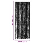 vidaXL Perdea pentru insecte, antracit, 56x200 cm, Chenille vidaXL Perdea pentru insecte, antracit, 56x200 cm, Chenille