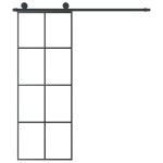 vidaXL Ușă glisantă cu set feronerie, 76x205 cm, sticlă ESG/aluminiu vidaXL Ușă glisantă cu set feronerie, 76x205 cm, sticlă ESG/aluminiu