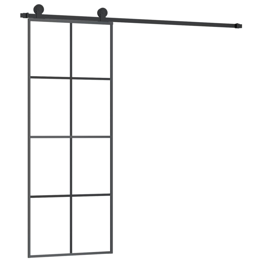 vidaXL Ușă glisantă cu set feronerie, 76x205 cm, sticlă ESG/aluminiu