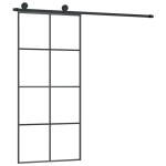 vidaXL Ușă glisantă cu set feronerie, 90x205 cm, sticlă ESG/aluminiu vidaXL Ușă glisantă cu set feronerie, 90x205 cm, sticlă ESG/aluminiu