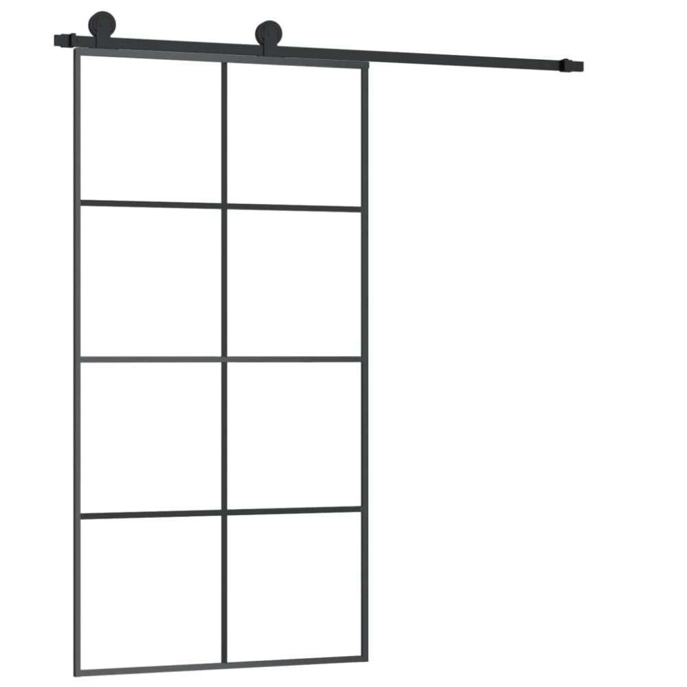 vidaXL Ușă glisantă cu set feronerie 102,5x205 cm sticlă ESG/aluminiu