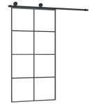 vidaXL Ușă glisantă cu set feronerie 102,5x205 cm sticlă ESG/aluminiu