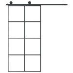 vidaXL Ușă glisantă cu set feronerie 102,5x205 cm sticlă ESG/aluminiu