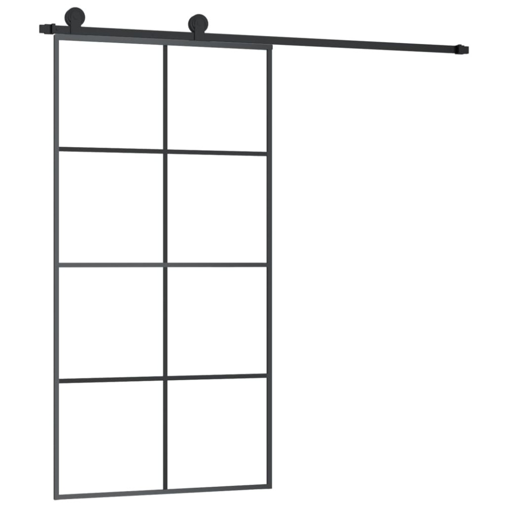 vidaXL Ușă glisantă cu set feronerie 102,5x205 cm sticlă ESG/aluminiu