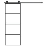 vidaXL Ușă glisantă cu set feronerie, 76x205 cm, sticlă ESG/aluminiu vidaXL Ușă glisantă cu set feronerie, 76x205 cm, sticlă ESG/aluminiu