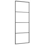 vidaXL Ușă glisantă cu set feronerie, 76x205 cm, sticlă ESG/aluminiu vidaXL Ușă glisantă cu set feronerie, 76x205 cm, sticlă ESG/aluminiu