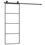 vidaXL Ușă glisantă cu set feronerie, 76x205 cm, sticlă ESG/aluminiu vidaXL Ușă glisantă cu set feronerie, 76x205 cm, sticlă ESG/aluminiu