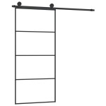 vidaXL Ușă glisantă cu set feronerie, 90x205 cm, sticlă ESG/aluminiu vidaXL Ușă glisantă cu set feronerie, 90x205 cm, sticlă ESG/aluminiu