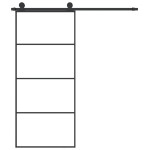 vidaXL Ușă glisantă cu set feronerie, 90x205 cm, sticlă ESG/aluminiu vidaXL Ușă glisantă cu set feronerie, 90x205 cm, sticlă ESG/aluminiu