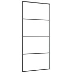 vidaXL Ușă glisantă cu set feronerie, 90x205 cm, sticlă ESG/aluminiu
