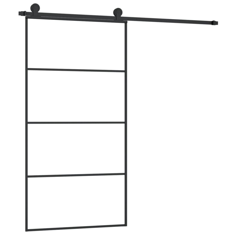 vidaXL Ușă glisantă cu set feronerie 102,5x205 cm sticlă ESG/aluminiu