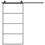 vidaXL Ușă glisantă cu set feronerie 102,5x205 cm sticlă ESG/aluminiu