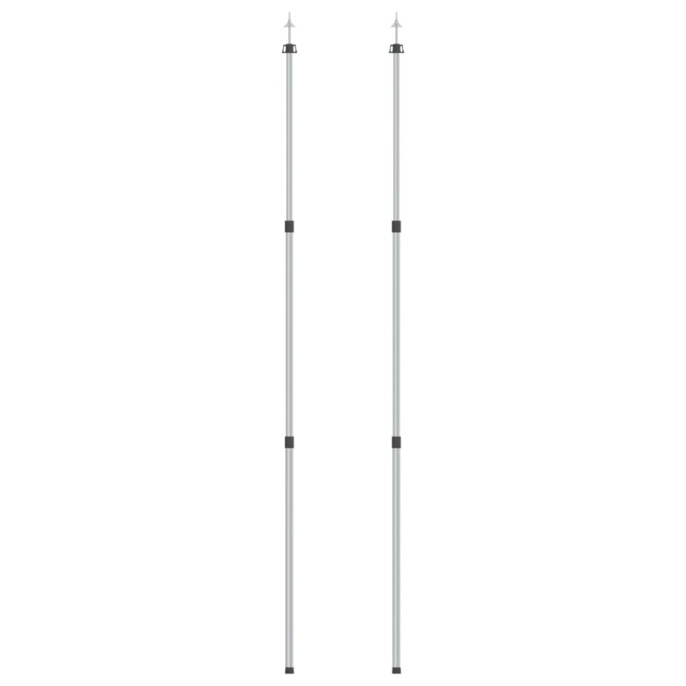 vidaXL Stâlpi telescopici pentru prelată, 2 buc., 102-260 cm, aluminiu