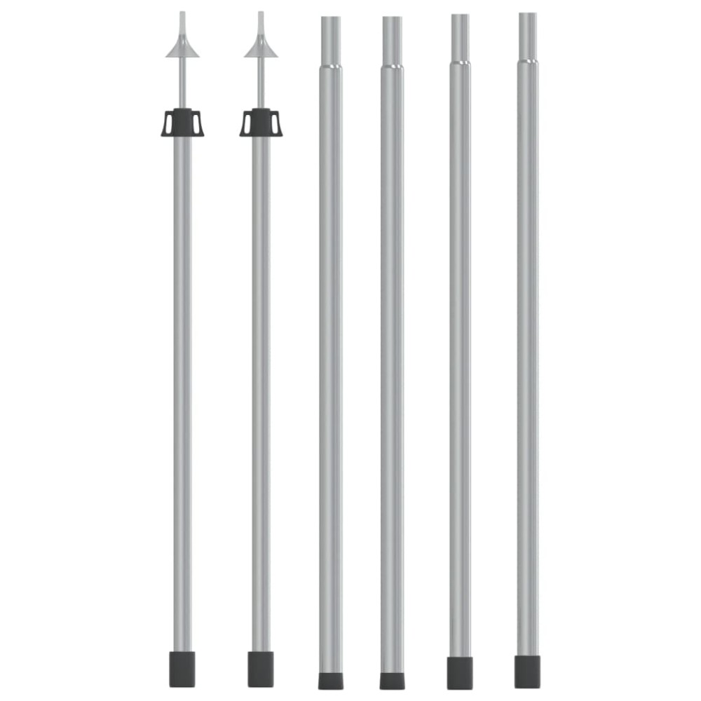 vidaXL Stâlpi telescopici pentru prelată, 2 buc., 102-260 cm, aluminiu
