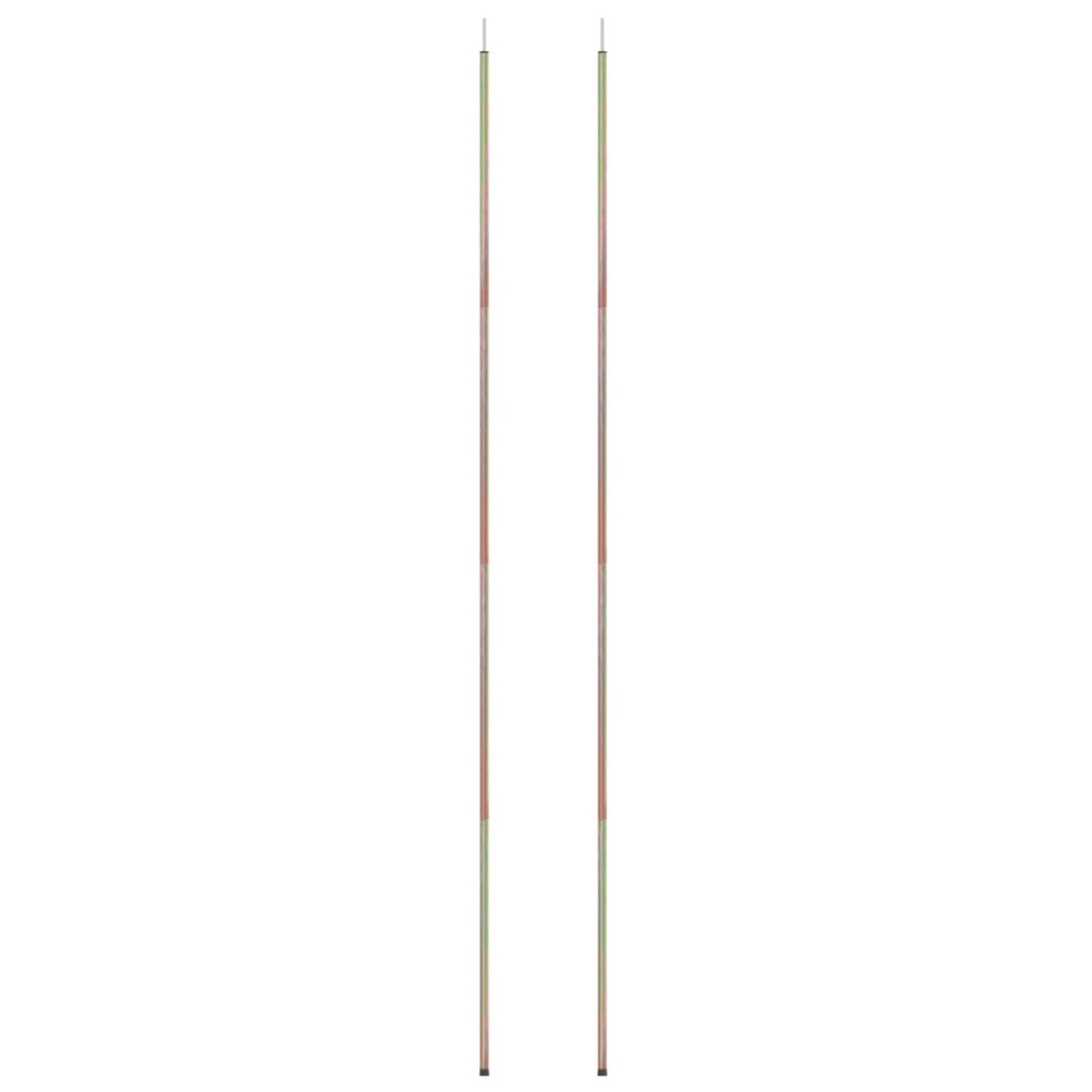 vidaXL Stâlpi pentru parasolar, 2 buc., 200 cm, oțel zincat