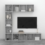 vidaXL Set dulap TV/cărți, 3 piese, sonoma gri, 180x30x180 cm vidaXL Set dulap TV/cărți, 3 piese, sonoma gri, 180x30x180 cm