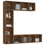 vidaXL Set dulap TV/cărți, 3 piese, stejar maro, 180x30x180 cm vidaXL Set dulap TV/cărți, 3 piese, stejar maro, 180x30x180 cm