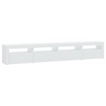 vidaXL Comodă TV cu lumini LED, alb, 240x35x40 cm vidaXL Comodă TV cu lumini LED, alb, 240x35x40 cm