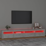 vidaXL Comodă TV cu lumini LED, gri beton, 240x35x40 cm vidaXL Comodă TV cu lumini LED, gri beton, 240x35x40 cm