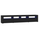 vidaXL Dulap TV cu lumini LED, negru, 210x35x40 cm vidaXL Dulap TV cu lumini LED, negru, 210x35x40 cm