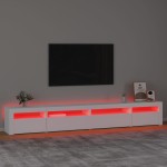 vidaXL Comodă TV cu lumini LED, alb, 270x35x40 cm vidaXL Comodă TV cu lumini LED, alb, 270x35x40 cm
