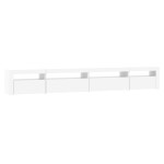 vidaXL Comodă TV cu lumini LED, alb, 270x35x40 cm vidaXL Comodă TV cu lumini LED, alb, 270x35x40 cm