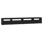 vidaXL Comodă TV cu lumini LED, negru, 270x35x40 cm