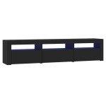vidaXL Comodă TV cu lumini LED, negru, 180x35x40 cm vidaXL Comodă TV cu lumini LED, negru, 180x35x40 cm