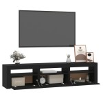 vidaXL Comodă TV cu lumini LED, negru, 180x35x40 cm vidaXL Comodă TV cu lumini LED, negru, 180x35x40 cm