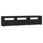 vidaXL Comodă TV cu lumini LED, negru, 180x35x40 cm vidaXL Comodă TV cu lumini LED, negru, 180x35x40 cm