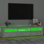 vidaXL Comodă TV cu lumini LED, gri beton, 180x35x40 cm vidaXL Comodă TV cu lumini LED, gri beton, 180x35x40 cm