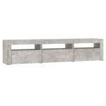 vidaXL Comodă TV cu lumini LED, gri beton, 180x35x40 cm vidaXL Comodă TV cu lumini LED, gri beton, 180x35x40 cm