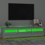 vidaXL Comodă TV cu lumini LED, gri sonoma, 180x35x40 cm vidaXL Comodă TV cu lumini LED, gri sonoma, 180x35x40 cm
