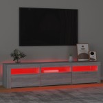 vidaXL Comodă TV cu lumini LED, gri sonoma, 180x35x40 cm vidaXL Comodă TV cu lumini LED, gri sonoma, 180x35x40 cm