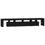 vidaXL Comodă TV cu lumini LED, negru, 230x36,5x40 cm