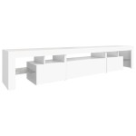 vidaXL Comode TV cu lumini LED, alb，215x36,5x40