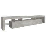 vidaXL Comodă TV cu lumini LED, gri beton, 215x36,5x40cm vidaXL Comodă TV cu lumini LED, gri beton, 215x36,5x40cm