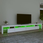 vidaXL Comodă TV cu lumini LED, alb, 290x36,5x40 cm vidaXL Comodă TV cu lumini LED, alb, 290x36,5x40 cm