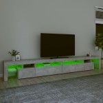 vidaXL Comodă TV cu lumini LED, gri beton, 290x36,5x40 cm vidaXL Comodă TV cu lumini LED, gri beton, 290x36,5x40 cm