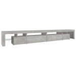vidaXL Comodă TV cu lumini LED, gri beton, 290x36,5x40 cm vidaXL Comodă TV cu lumini LED, gri beton, 290x36,5x40 cm
