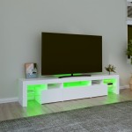 vidaXL Dulap TV cu lumini LED alb 200x36,5x40 cm vidaXL Dulap TV cu lumini LED alb 200x36,5x40 cm