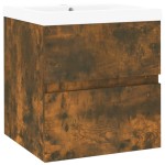 vidaXL Dulap chiuvetă bazin încorporat stejar fumuriu lemn prelucrat