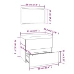 vidaXL Set de mobilier de baie, gri sonoma, lemn prelucrat vidaXL Set de mobilier de baie, gri sonoma, lemn prelucrat