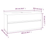 vidaXL Dulap chiuvetă bazin încorporat stejar fumuriu lemn prelucrat